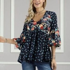 SUZANNE BETRO‎ LONG SLEEVE PULLOVER TOP SIZE LARGE NWT